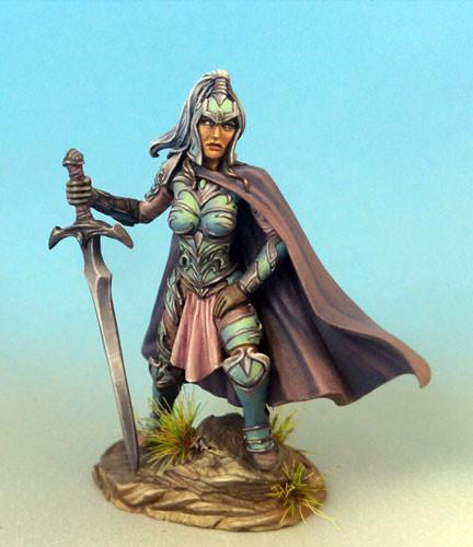 RPG Miniatures Female Fighter With Sword
