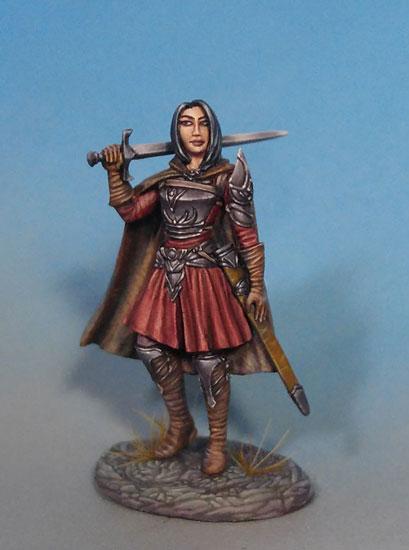 D&D Miniatures Female Fighter