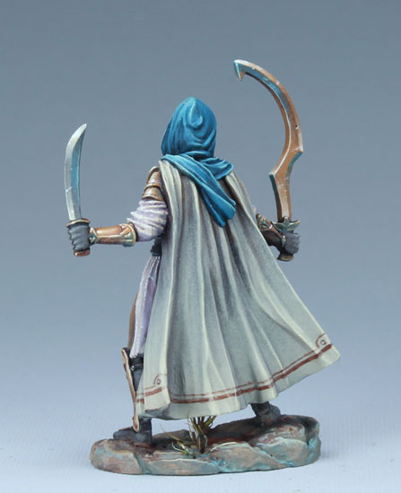 Dual wield eastern warrior miniature