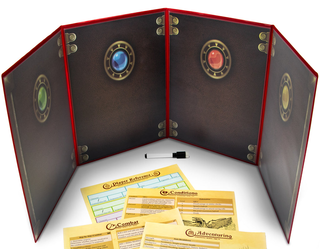 The Master's Tome Customizable DM Screen (Red)