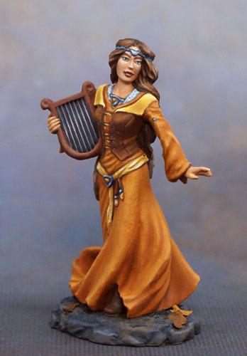 Dark Sword Miniatures Female Bard With Harp