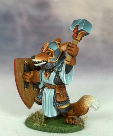 Dark Sword Miniatures Fox Cleric With Mace