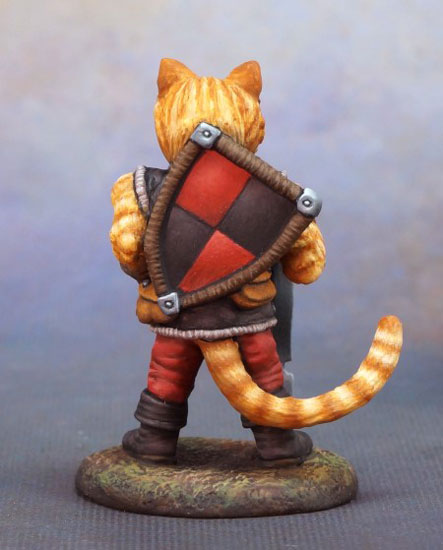 Catfolk Warrior Miniature 4