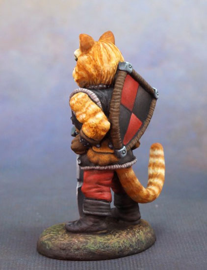 Catfolk Warrior Miniature 3