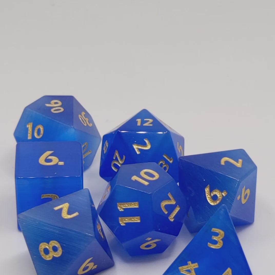 Dark Blue Cats Eye Dice Video