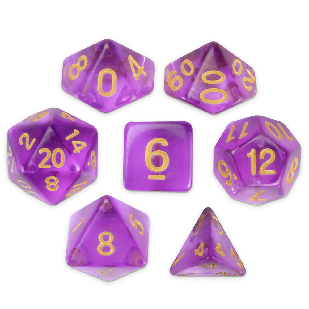 D&D purple dice set