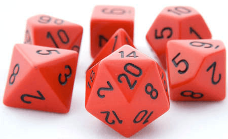 Opaque Dice Red Black