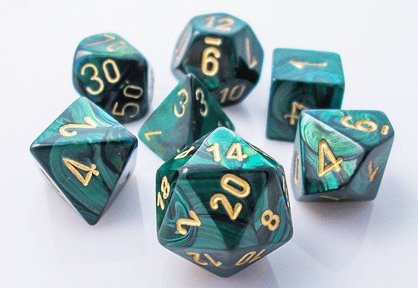 Scarab Dice (Jade Green) RPG Role Playing Game Dice Set – Dark Elf Dice