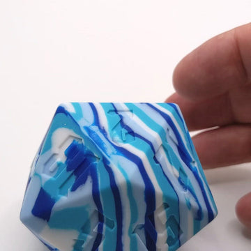Giant Silicone D20 Video Cool Blue