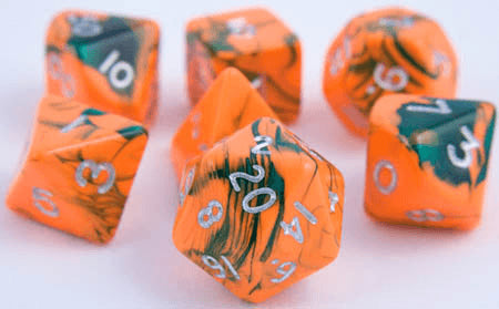 Toxic Dice Orange Green