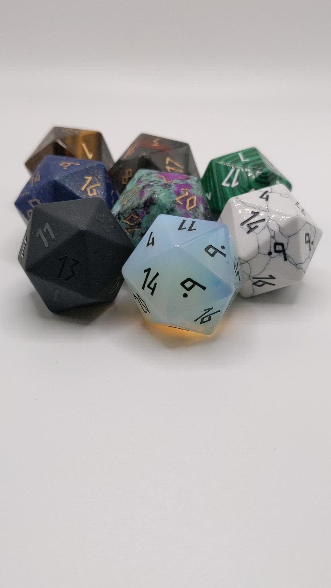 Gemstone D20 Dice Video