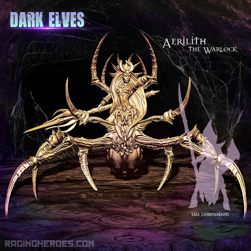 Raging Heroes Miniatures (Aerilith, The Warlock Spider Goddess)