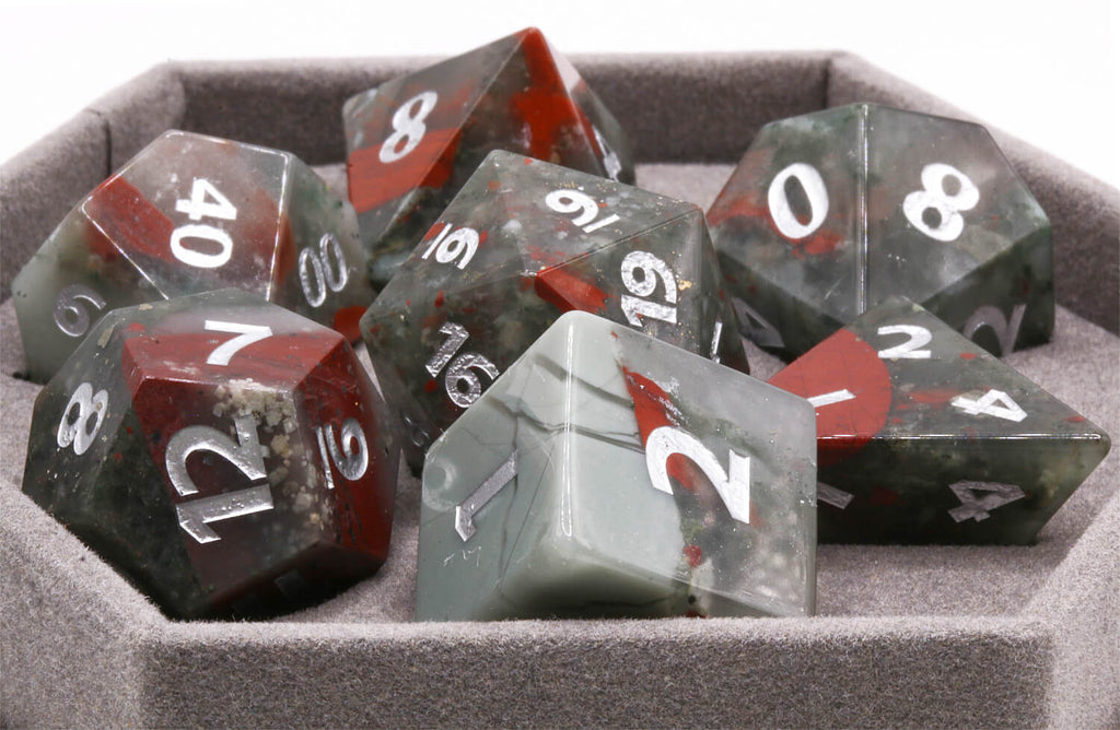 African Bloodstone DnD Dice
