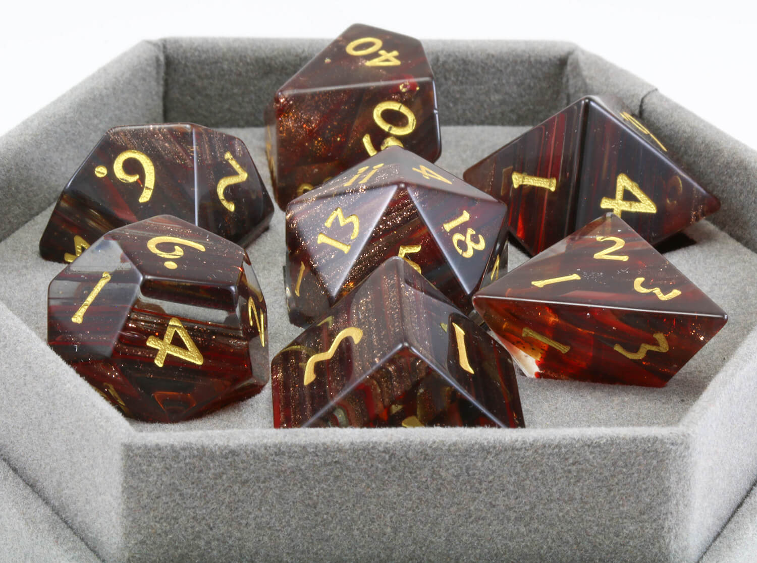 Amber Glass Dice