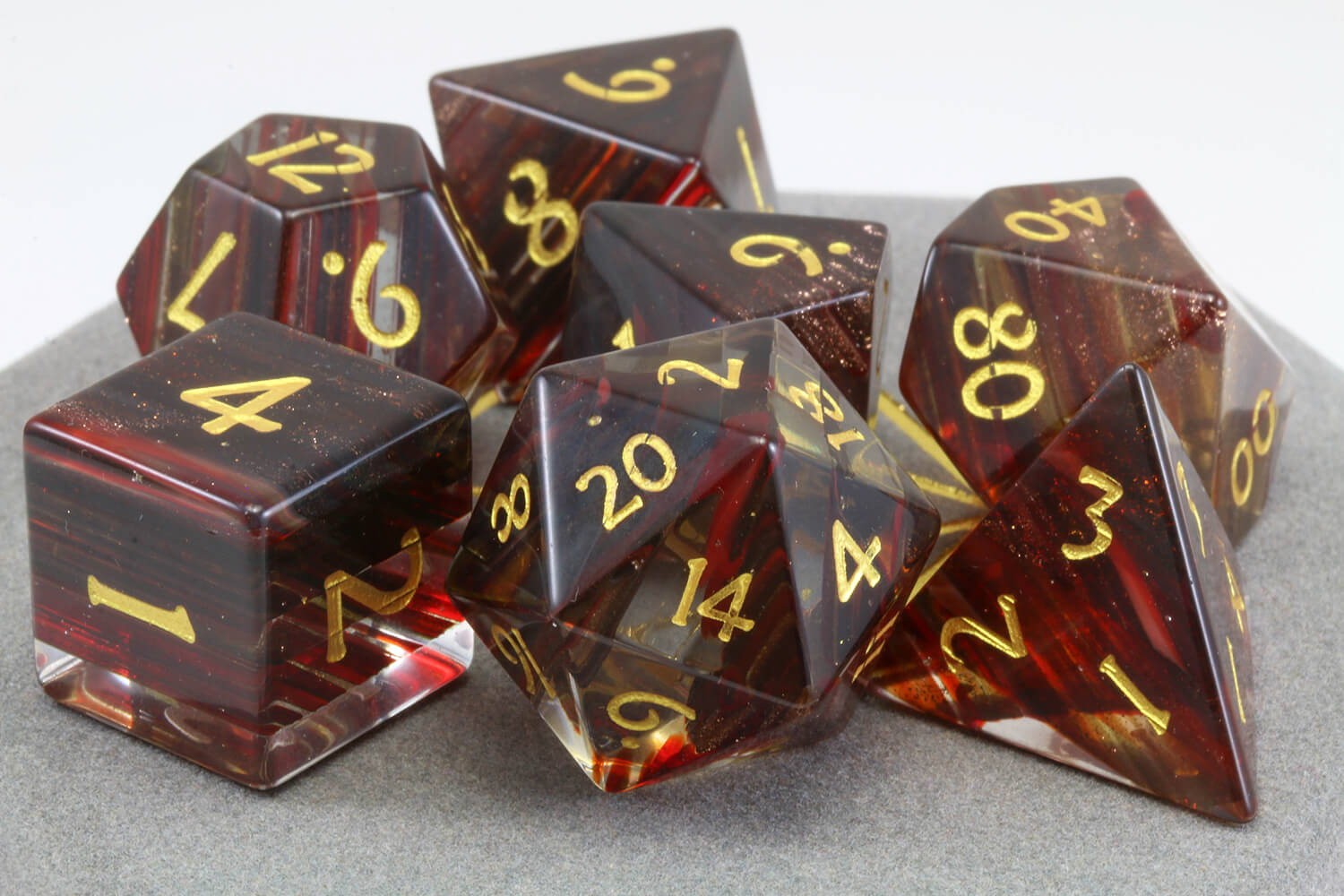 Amber Glass Dice 2