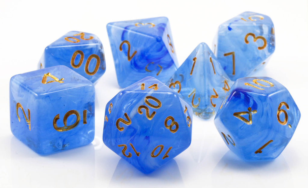 D&D blue Banshee dice