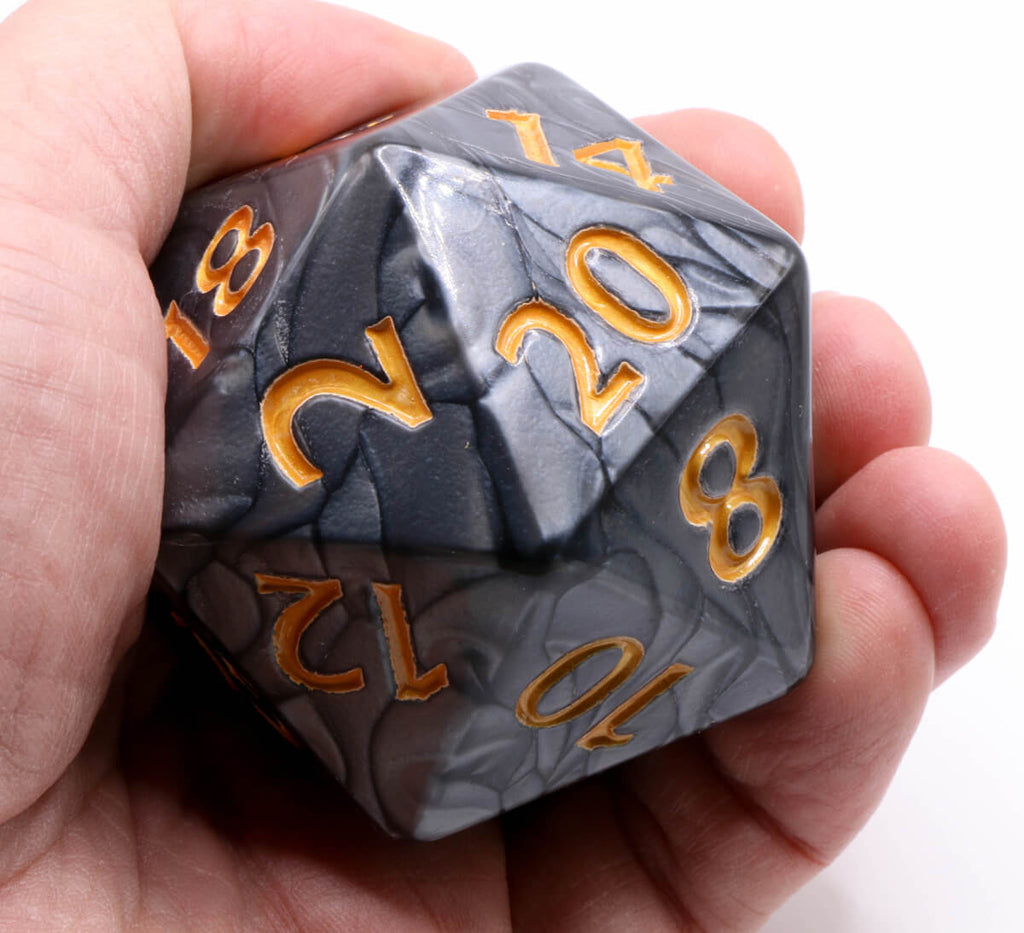 Giant d20 Dice Black Pearl
