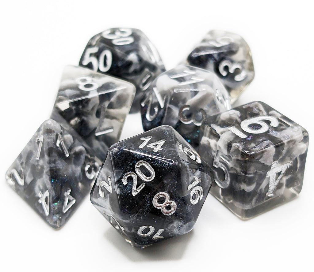 Black Celestial dice for dungeons and dragons