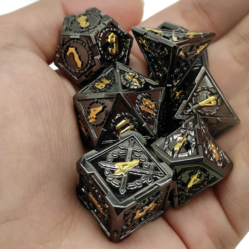 Sword dice black and gold 3