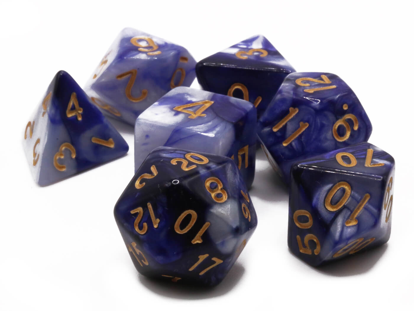 TTRPG Dice Blue Arcane Caster