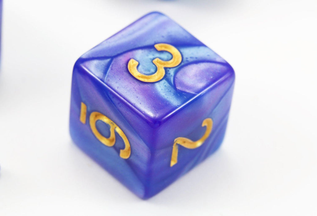 RPG Dice Illusionist Blue and Purple