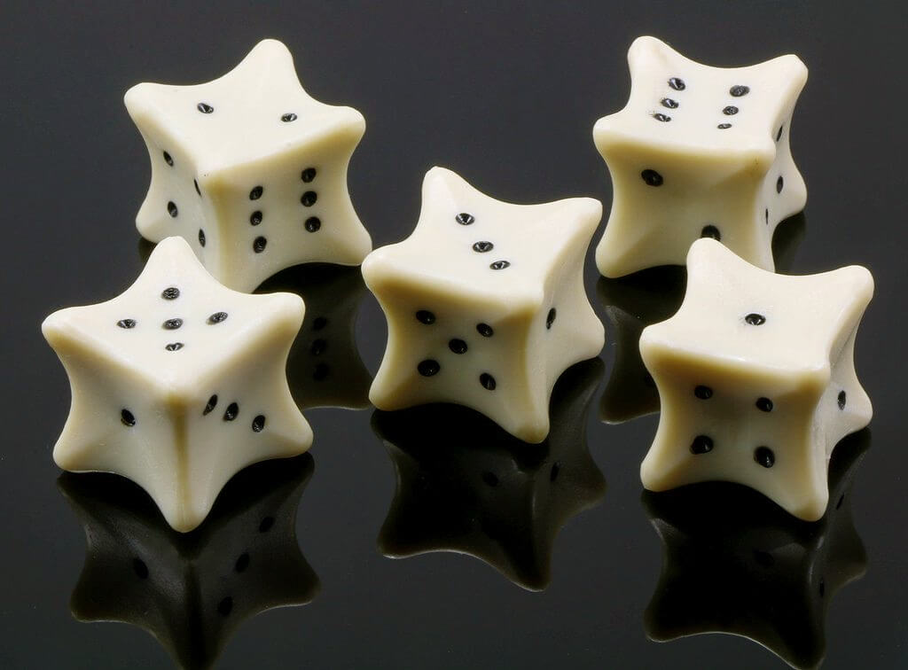 Six-sided Bones dice