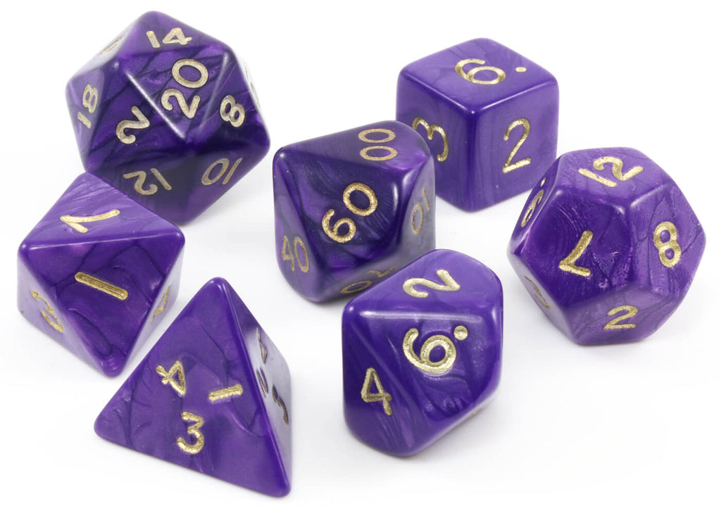 Purple RPG dice