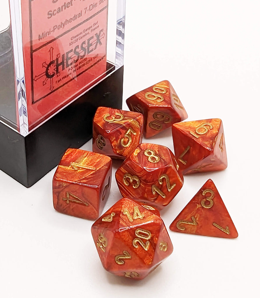 Chessex Mini Dice Scarab Scarlet CHX20414