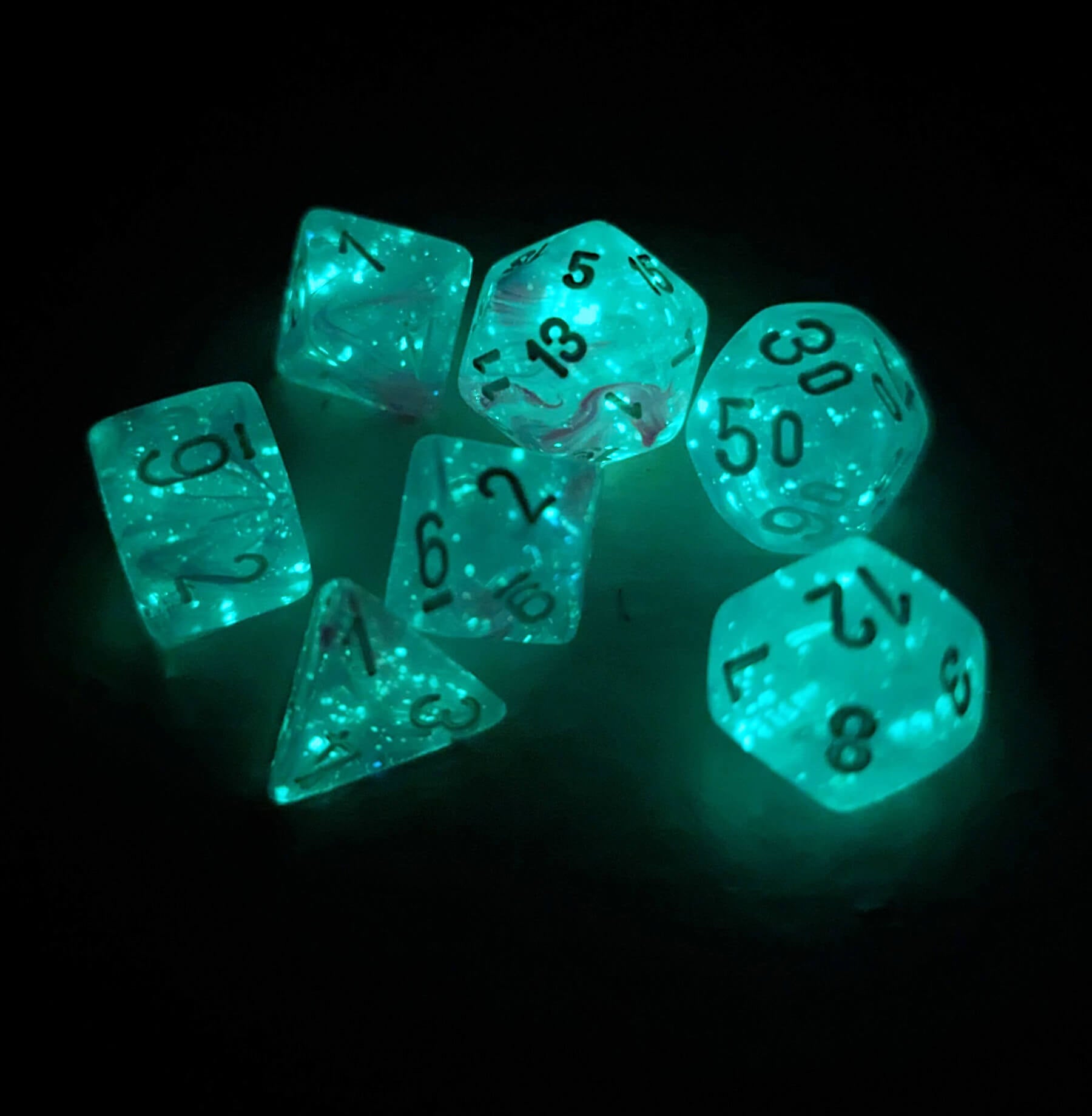 Chessex Mini Dice glow in the dark