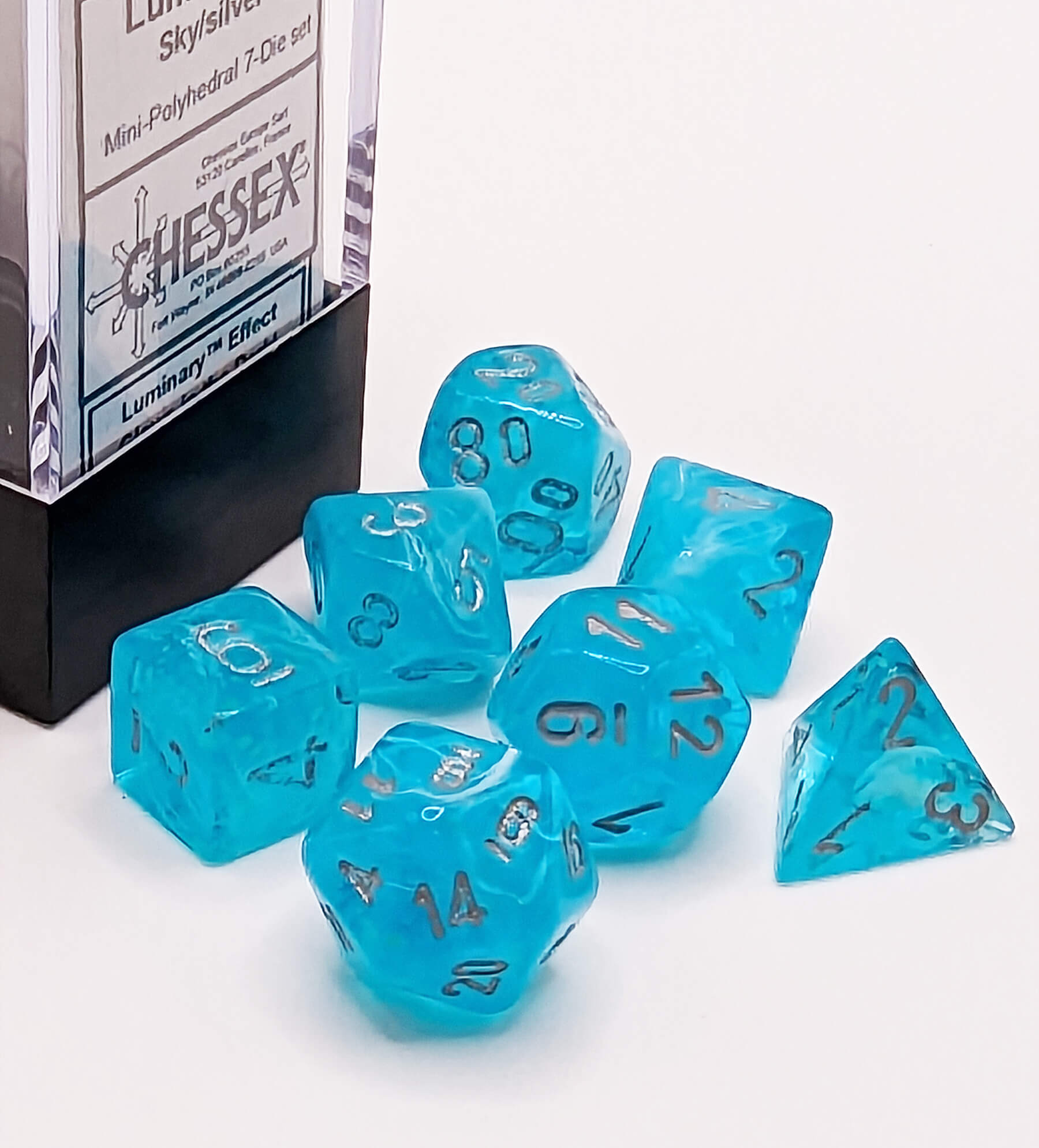 Chessex Mini Dice Luminary Silver CHX20566