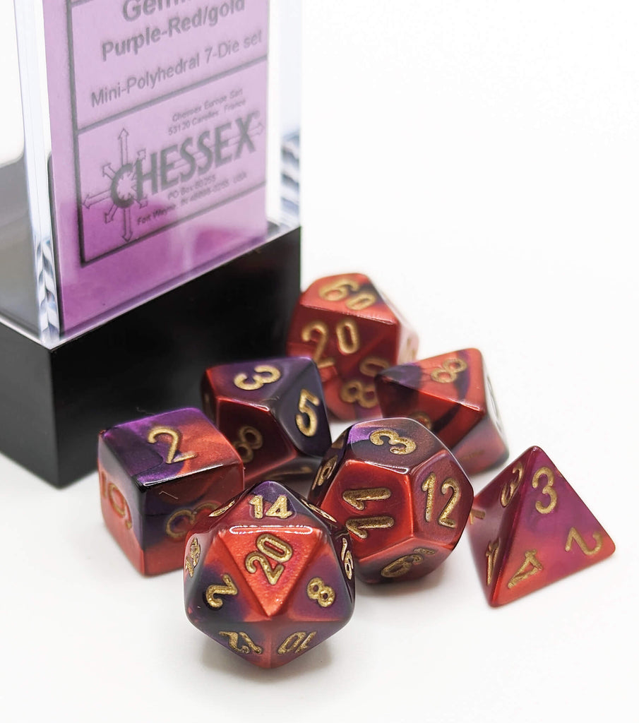 Chessex Mini Dice Gemini red purple CHX20626