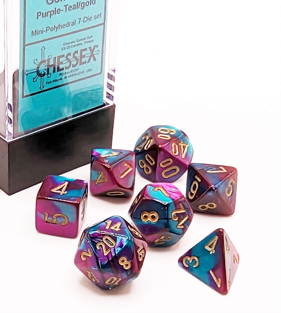 Chessex Mini dice purple and teal chx20649