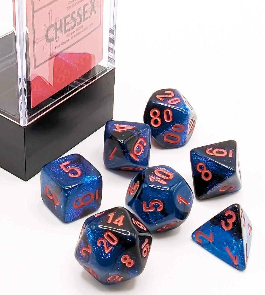 Chessex mini dice black starlight chx20658
