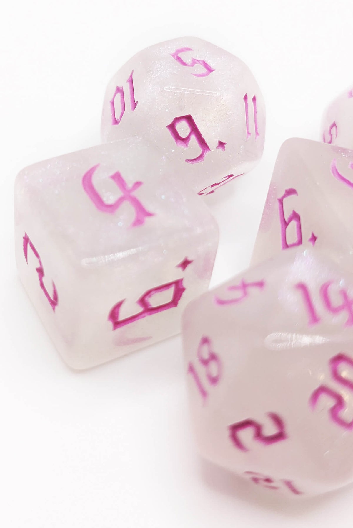 Pink RPG Dice – Dark Elf Dice