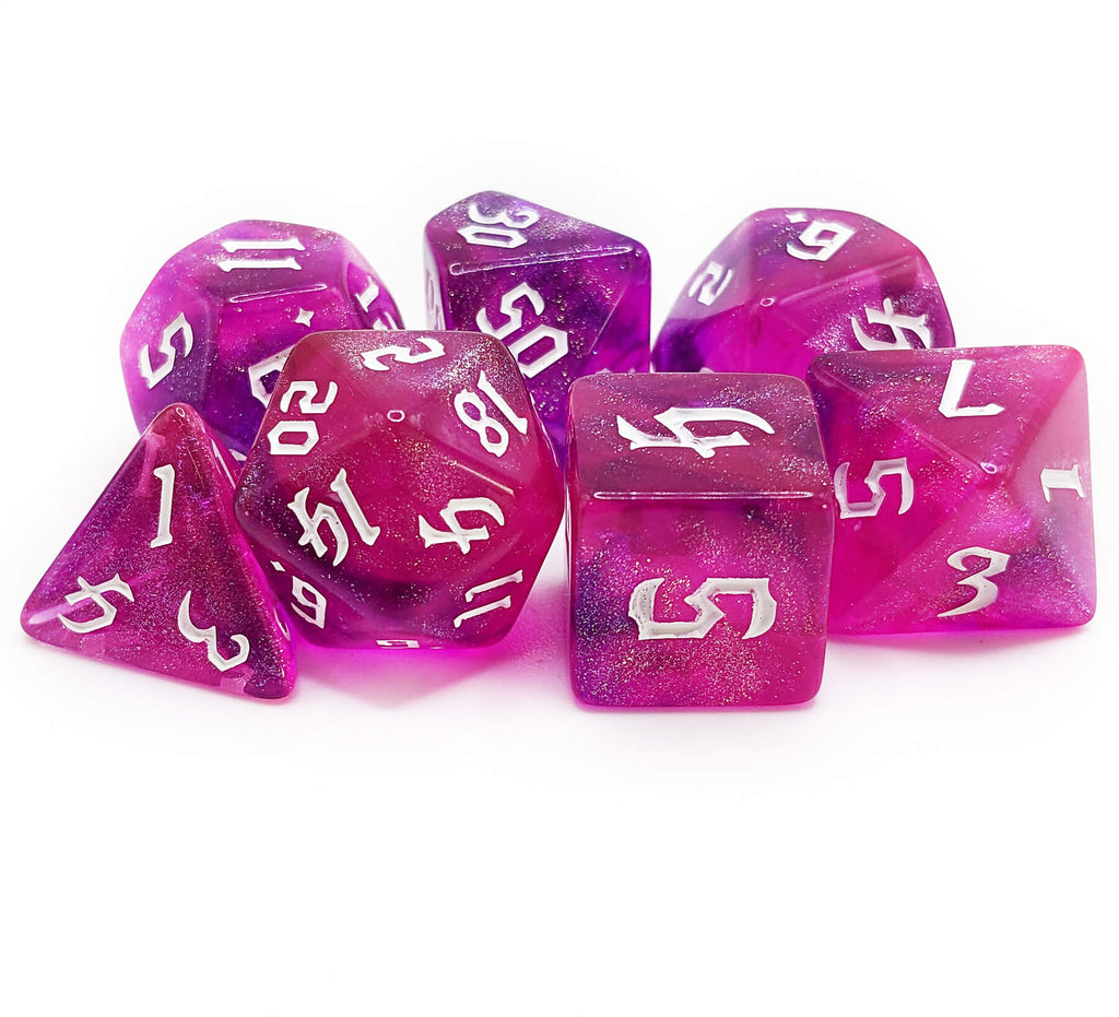 Beautiful purple dice for dnd