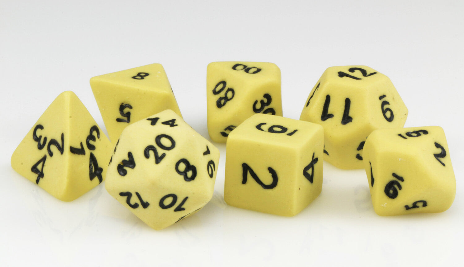 Ceramic Dice (Ancient Scroll) RPG Role Playing Game Dice Set – Dark Elf Dice