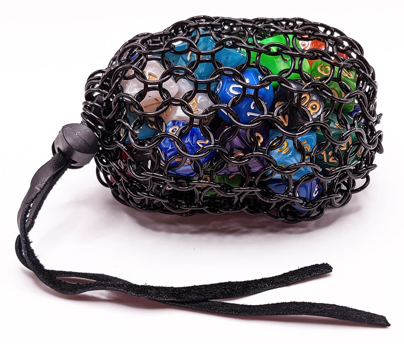 Chainmail Dice Bag Black