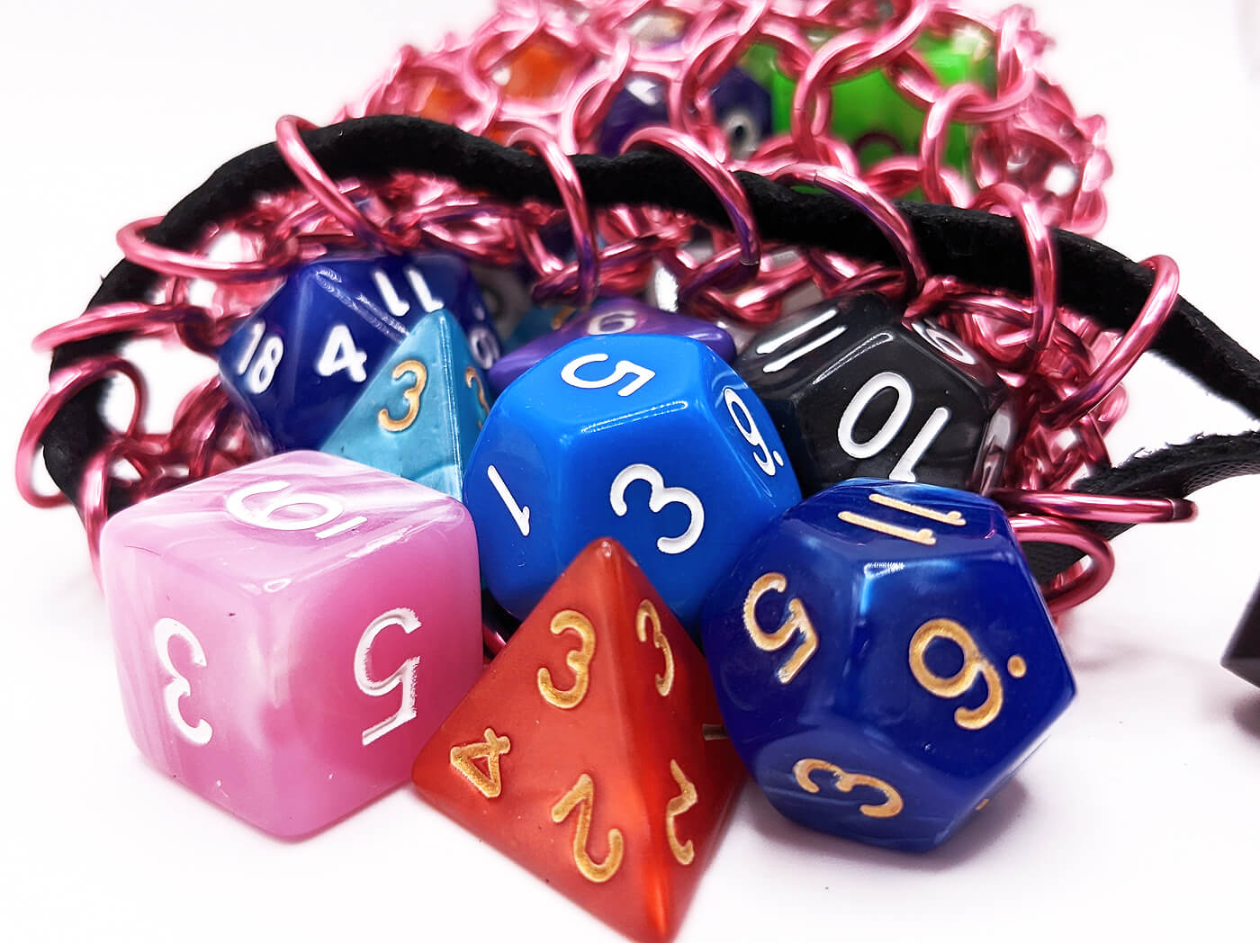 Pink DnD Dice Bag