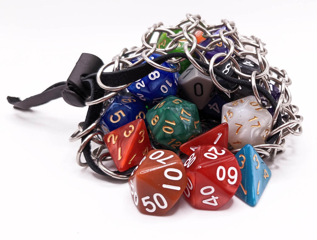 Chainmail dice bag stainless steel 3