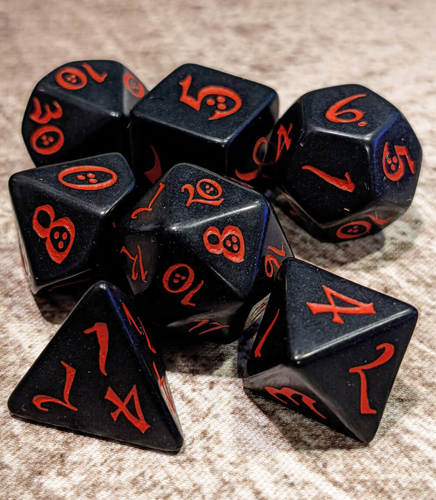 Black and Red Classic Dice