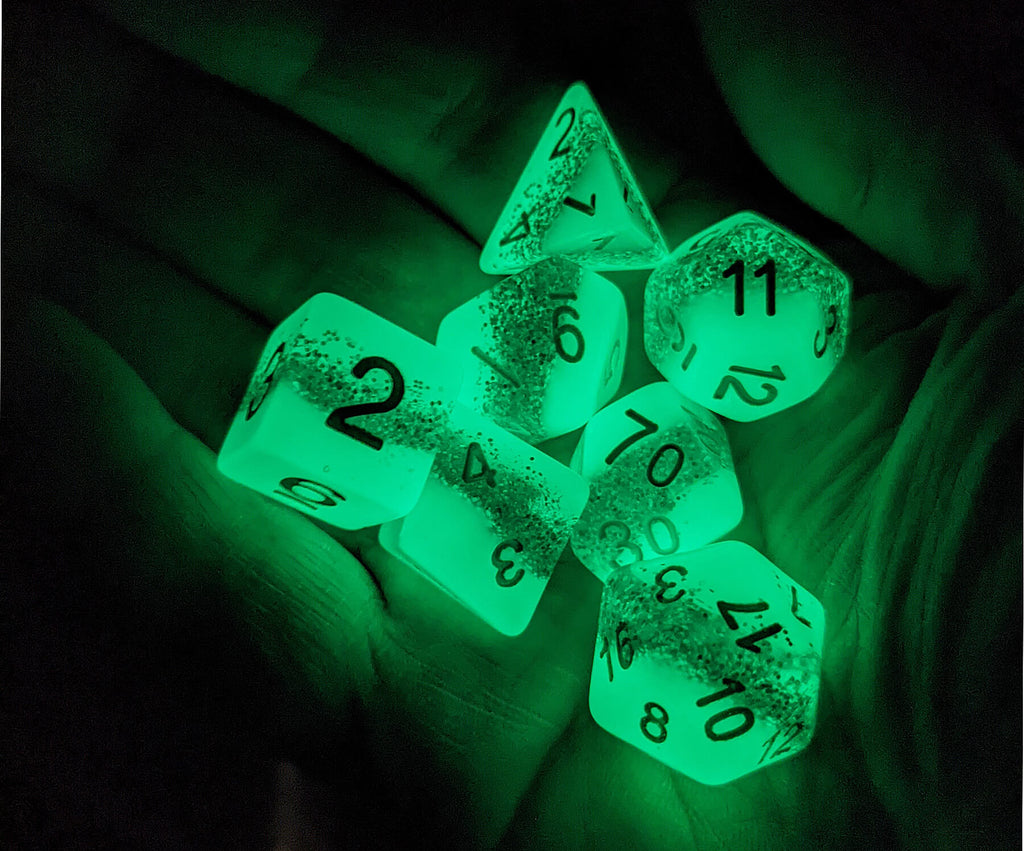 Glow in the Dark DnD Dice Hungry Ghost