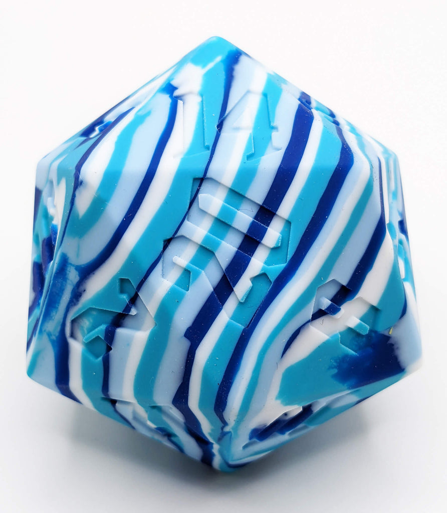 55mm giant dice silicone cool blue