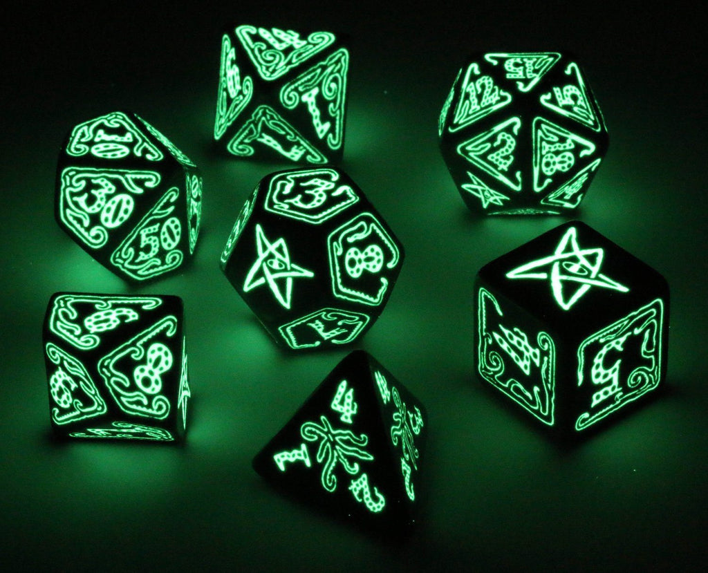 D&D dice glow in the dark