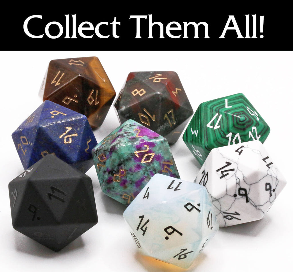 Gemstone Dice D20 Collection
