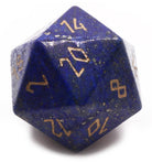 Lapis Lazuli Gemstone D20 Dice