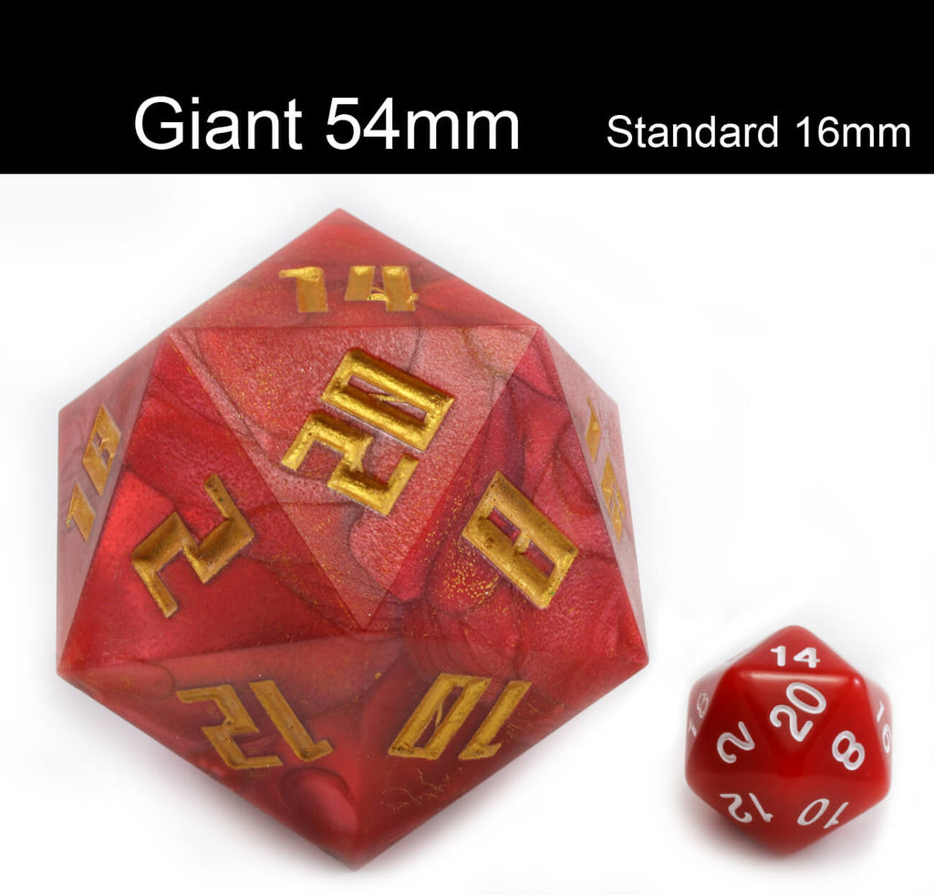 Giant D20 Dice Size