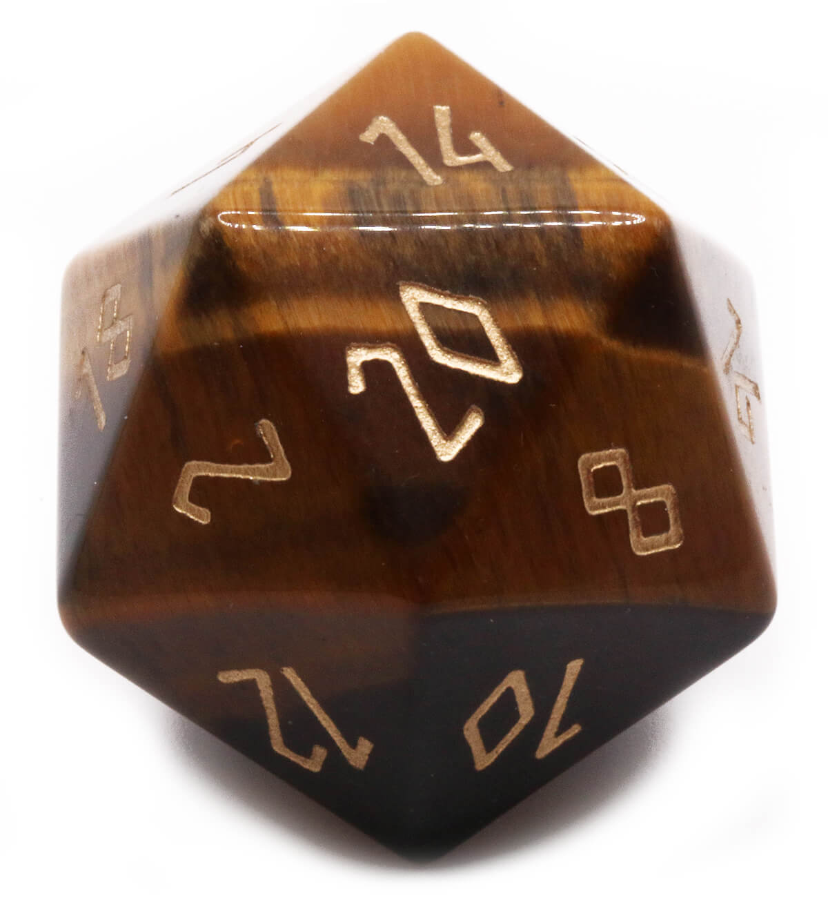 Tigers Eye Gemstone Dice