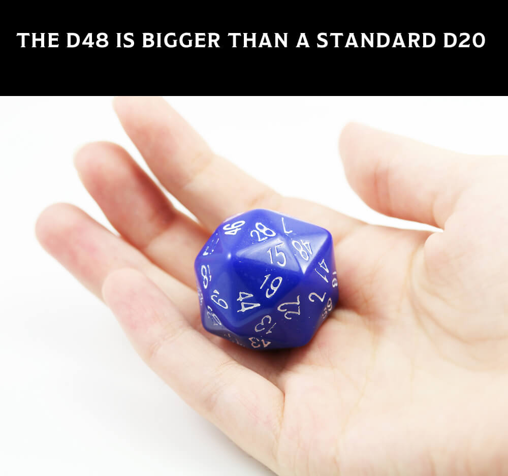 d48 sided dice size