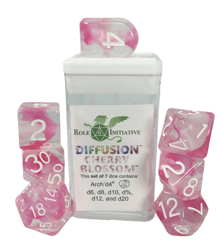 Diffusion Dice (Cherry Blossom) for rpg games