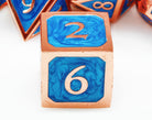 Metal d6 dice blue